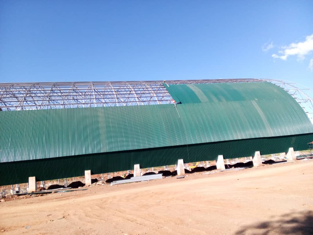 Moroto Tororo Cement ongoing project roofing works